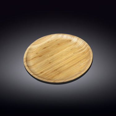 Bamboo Round Plate For Appetizers / Barbecue / Steak